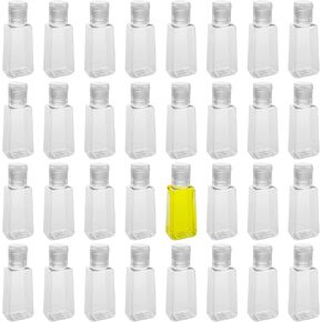 200 PCS Plastic Empty Bottles with Flip Cap, 1oz/30 ml Refillable Travel Size Bottles, Mini Plastic Empty Toiletry Bottles for Lotions, Creams, Shampoo and Toiletries
