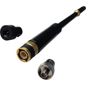 TW-800 (AL-800) Telescopic Antenna with BNC Male Connector for 144/440MHz Scanner 20-1,300MHz Free 2 pcs Adaptor Connector (BNC Female to SMA Male/BNC Female to SMA Female)