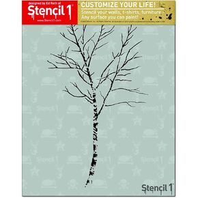 Birch Tree Stencil Durable Quality Reusable Stencils for Painting - Create Stencil Crafts and Decor - Decor on Walls Fabric & Furniture Recyclable Art Craft - 8.5" x 11"