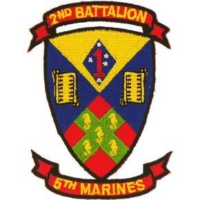 Officially Licensed United States Marines Corps USMC, 2nd Battalion 5th Marines Patch, with Iron-On Adhesive