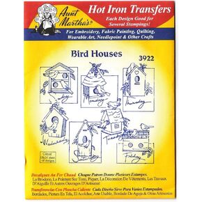 Aunt Martha's Hot Iron Transfers #3922 Bird Houses