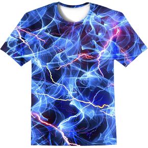 LAIDIPAS Boys Girls Teens Shirts 3D Colorful Graphic Funny Print Shirts for Youth Shirts Size 6-16 Years in Kuwait