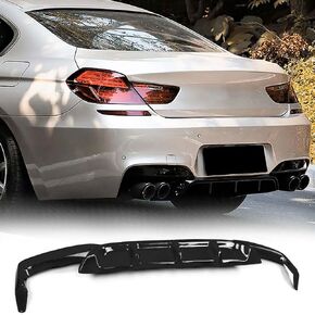 MCARCAR KIT Carbon Fiber M6 Rear Diffuser for BMW 6 Series 2013-2018 F06 F12 F13 640i 650i M Sport M6 Customized Lower Bumper Lip Spoiler Body Kit (Carbon Fiber)