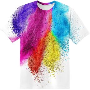 YAJOOEY Boys Girls Kids Tee Shirt 3D Print Graphic Short Sleeve Shirt for Kids 6-16 Years in Saudi Arabia