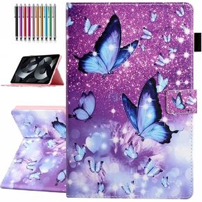 Case for iPad 10th Generation(10.9 inch 2022 Release) Auto Wake/Sleep, Premium PU Leather Folding Stand Cover with Pen Holder & Multiple Viewing Angles for 10.9" iPad 10th - Butterfly in Saudi Arabia