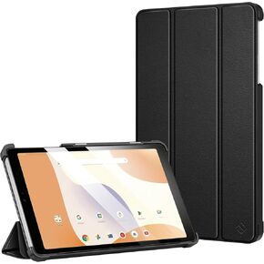 Fintie Case for Onn. 8" Tablet (2024 Model) - Premium Vegan Leather Folio Lightweight Hard Shell Stand Cover Compatible for Walmart Onn 8 Inch Tablet 2024 (Black)