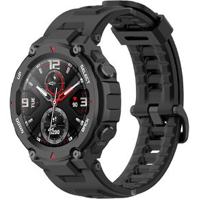 Compatible with Amazfit T-Rex Watch Bands, Adjustable Sport Silicone Replacement Band Straps Wristbands Bracelet Accessories Fit for Amazfit T-Rex, Amazfit T-Rex Pro Smartwatch