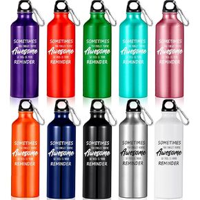 Sabary 10 Pcs Employee Appreciation Gifts Thank You Water Bottle Staff Coworker Gifts Teacher Nurse Lightweight Reusable Leak Proof Sports Water Bottle(20 oz)