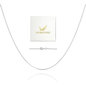 925 silver necklace for women and men 1mm Chopin Chain silver necklace is shiny and durable chains for women 18/20/22/24 Inch