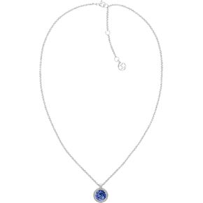 Tommy Hilfiger Women's Jewelry Stainless Steel, Blue Sodalite Stone Necklace, Color: Silver (Model: 2780655)