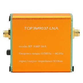 0.1MHz‑6GHz Full Band Low Noise Amplifier,Professional 20dB High Gain LNA RF Power Preamplifier Module (Ship with 2500mAh Li Ion Battery)