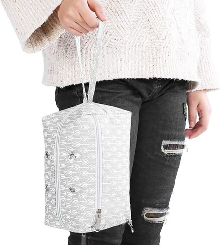 Serlium Yarn Storage Bag Knitting Bag for Yarn Storage Waterproof Crochet Bag Carrying Knitting Bag for Crochet Needles Knitting Accessories (Square) in Kuwait