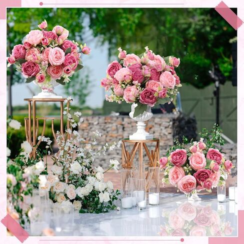 16 Bundles Artificial Peonies Silk Peonies Faux Flower Bouquet Fake Peony Flower Arrangements Table Centerpieces for Vase Wedding Party Boho Home Office Decoration Bulk (Purple) in Saudi Arabia