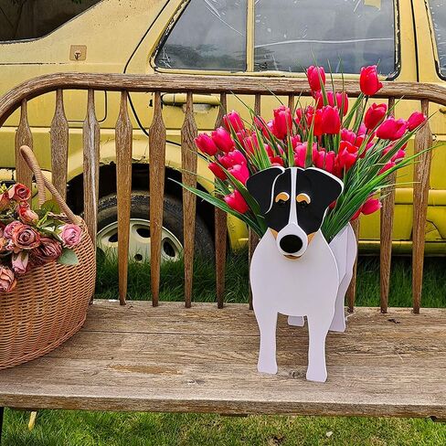 12 Bundle Artificial Outdoor Flowers for Summer Outside - UV Resistant Tulip Fake Plant Silk Plastic Outdoor Flower for Front Door Patio Yard Window Box Porch Garden Front Patio Yard Decoration in Saudi Arabia
