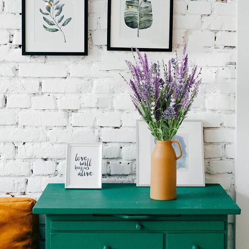 زهور اللافندر الصناعية من بوش هيذر، عشب ذيل الثعلب المزيف مع البذور، باقات نباتات خضراء نباتية زائفة لتزيين المنزل والزفاف، قطعتان in Kuwait