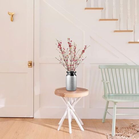 مزهرية سيراميك لديكور المنزل مزهرية زهرة فضية مزخرفة للقطع المركزية 8.5 بوصة مزهرية زهور فخارية طويلة لغرفة المعيشة وتنسيقات الزهور وطاولة الزفاف in Kuwait