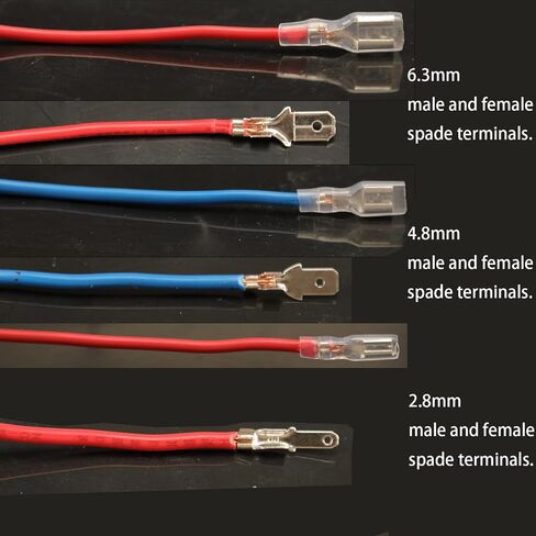 540pcs 2.8mm 4.8mm 6.3mm Male and Female Spade Connectors Kit with Insulating Sleeve, Crimp Connectors Crimp Terminals Electrical Connectors, Electrical Terminals for Electrical Wiring in Saudi Arabia