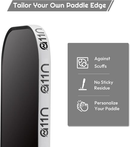 A11N Pickleball Paddle Edge Guard Tape - Extend Paddle Lifespan - Width 20mm Fits Various Paddle Thicknesses - Durable Application - Cover 5 to 6 Paddles - Available in White/Black/Green/Red in Saudi Arabia