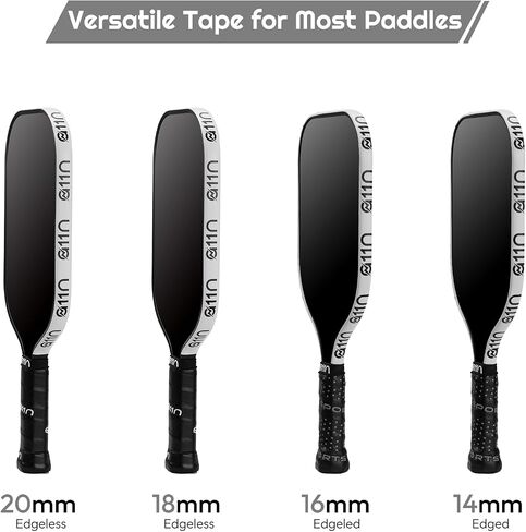 A11N Pickleball Paddle Edge Guard Tape - Extend Paddle Lifespan - Width 20mm Fits Various Paddle Thicknesses - Durable Application - Cover 5 to 6 Paddles - Available in White/Black/Green/Red in Saudi Arabia