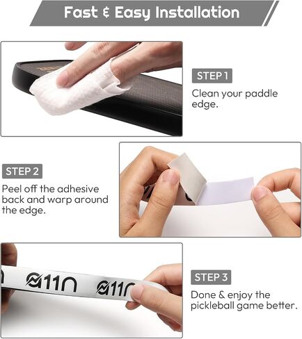 A11N Pickleball Paddle Edge Guard Tape - Extend Paddle Lifespan - Width 20mm Fits Various Paddle Thicknesses - Durable Application - Cover 5 to 6 Paddles - Available in White/Black/Green/Red in Saudi Arabia