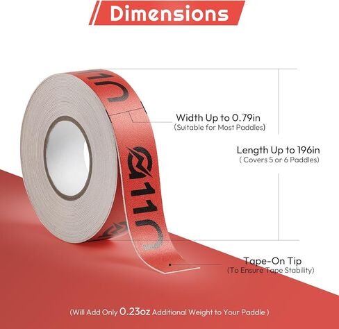 A11N Pickleball Paddle Edge Guard Tape - Extend Paddle Lifespan - Width 20mm Fits Various Paddle Thicknesses - Durable Application - Cover 5 to 6 Paddles - Available in White/Black/Green/Red in Kuwait