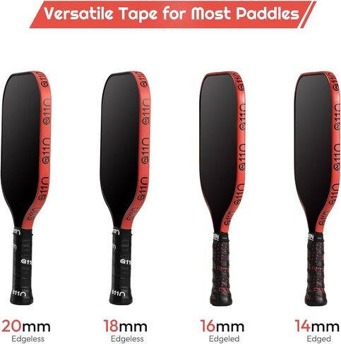A11N Pickleball Paddle Edge Guard Tape - Extend Paddle Lifespan - Width 20mm Fits Various Paddle Thicknesses - Durable Application - Cover 5 to 6 Paddles - Available in White/Black/Green/Red in Kuwait