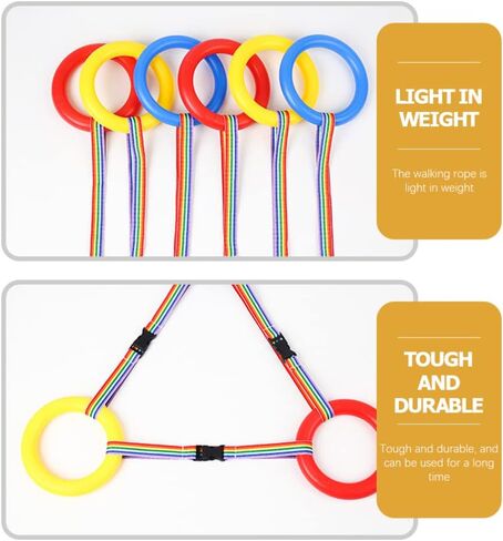 Kisangel 9pcs Kids Walking Rope with Handles Kindergarten Leash Preschool Walking Rope Daycare Rope for Walking Kids Daycare School Nursery Outdoor Supplies in Saudi Arabia