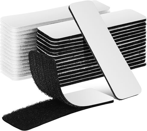 Hook and Loop Tape for Fabric 1 X 3 Inch 48 Sets Sticky Strips with Adhesive Hook & Loop Strips Adhesion Strip Tape Back Fasten Strips for School Office in Saudi Arabia