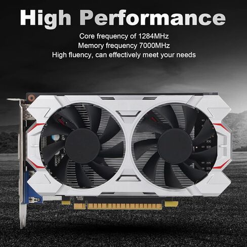 بطاقة رسومات سطح المكتب Yoidesu GTX650TI 2GB DDR5 128BIT، بطاقة رسومات فيديو لألعاب الكمبيوتر مع مراوح صامتة مزدوجة، تدعم واجهة DV VGA، 928 ميجاهرتز 1350 ميجاهرتز، DirectX 11.1 (GTX650TI 2GB DDR5 in Saudi Arabia