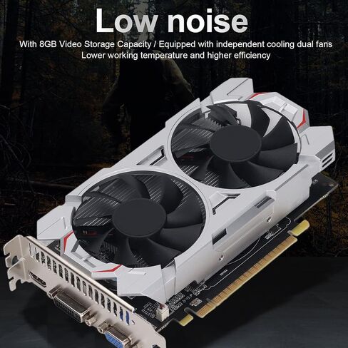 بطاقة رسومات سطح المكتب Yoidesu GTX650TI 2GB DDR5 128BIT، بطاقة رسومات فيديو لألعاب الكمبيوتر مع مراوح صامتة مزدوجة، تدعم واجهة DV VGA، 928 ميجاهرتز 1350 ميجاهرتز، DirectX 11.1 (GTX650TI 2GB DDR5 in Saudi Arabia