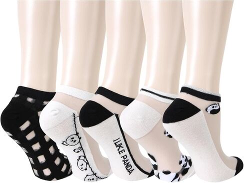 Benefeet Sox النساء الفتيات جوارب من النايلون شفافة شير الكاحل الجوارب شبكة رقيقة الجدة لطيف الدانتيل الجوارب انظر من خلال الجوارب واضحة in Saudi Arabia