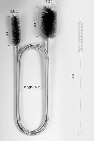 فرشاة تصريف مرنة، فرشاة تنظيف أنبوبية مزدوجة الأطراف بطول 66 بوصة، وعبوتين من فرشاة تنظيف المصاصة مقاس 8 بوصة in Kuwait