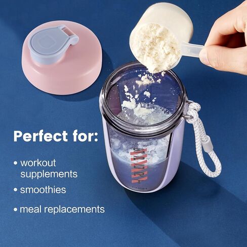 أكواب شيكر لمخفوق البروتين، زجاجة شيكر بروتين 20 أونصة، مقاومة للتسرب، شيكر مثالي للصالة الرياضية، زجاجة ما قبل التمرين، كوب شيكر كوكتيل، مخفوقات مكملة لفقدان الوزن in Kuwait