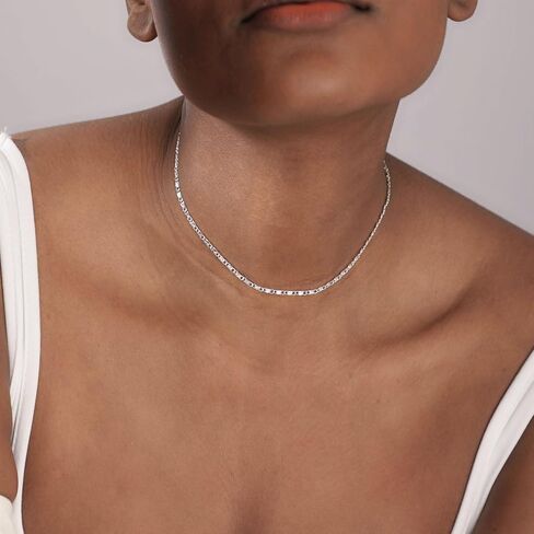 ASCOMY Silver Necklace for Women Dainty Silver Choker 14K Silver Plated Choker Minimalist JewelLery Gift for Women Girls in Saudi Arabia