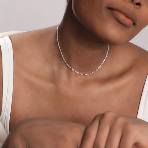 ASCOMY Silver Necklace for Women Dainty Silver Choker 14K Silver Plated Choker Minimalist JewelLery Gift for Women Girls in Saudi Arabia