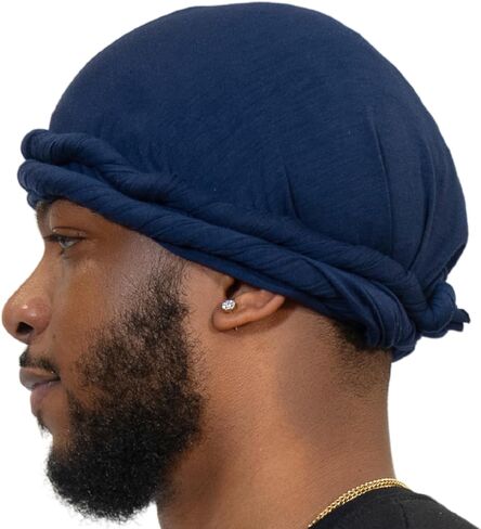 Veeta Superior Halo Turban Silk Satin Lined Head Wrap, Pre-Tied Turban for Men & Women, Turban Durag Wave Cap (Grey) in Saudi Arabia