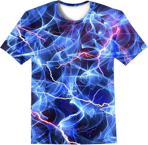 LAIDIPAS Boys Girls Teens Shirts 3D Colorful Graphic Funny Print Shirts for Youth Shirts Size 6-16 Years in Kuwait