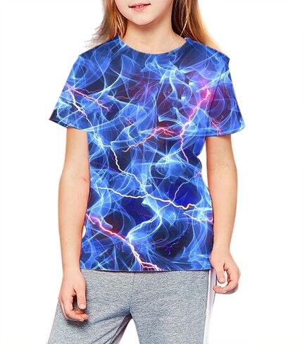 LAIDIPAS Boys Girls Teens Shirts 3D Colorful Graphic Funny Print Shirts for Youth Shirts Size 6-16 Years in Kuwait