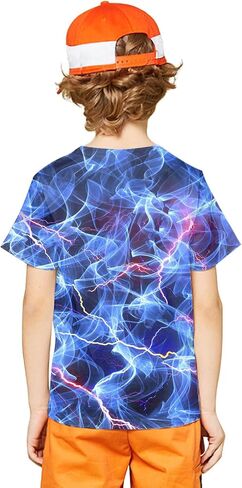 LAIDIPAS Boys Girls Teens Shirts 3D Colorful Graphic Funny Print Shirts for Youth Shirts Size 6-16 Years in Kuwait