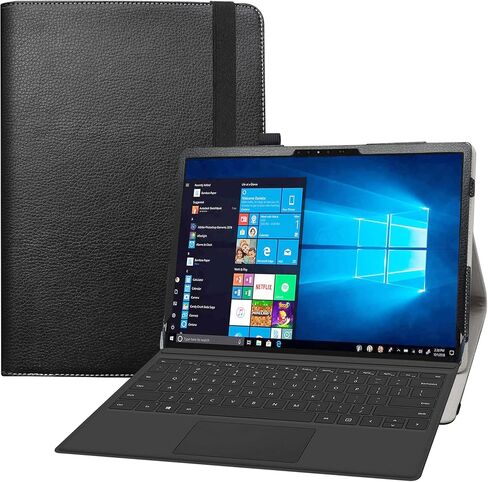 Bige for Dell Latitude 7200 Case,PU Leather Folio 2-Folding Stand Cover for Dell Latitude 7200 /Latitude 7210 12.3" 2-in-1 Tablet(Not fit Latitude 7200 Laptop),Black in Saudi Arabia