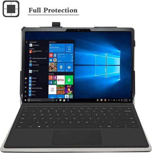 Bige for Dell Latitude 7200 Case,PU Leather Folio 2-Folding Stand Cover for Dell Latitude 7200 /Latitude 7210 12.3" 2-in-1 Tablet(Not fit Latitude 7200 Laptop),Black in Saudi Arabia