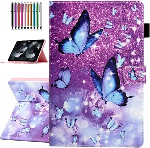 Case for iPad 10th Generation(10.9 inch 2022 Release) Auto Wake/Sleep, Premium PU Leather Folding Stand Cover with Pen Holder & Multiple Viewing Angles for 10.9" iPad 10th - Butterfly in Saudi Arabia