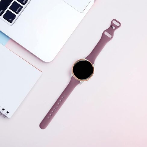 أحزمة ساعة رفيعة من السيليكون متوافقة مع Garmin Venu 3S / Vivoactive 4S / Venu 2S / Vivomove 3S، 18 ملم رقيقة وناعمة وضيقة رياضية بديلة لسوار المعصم Garmin Forerunner 255s/265S in Kuwait