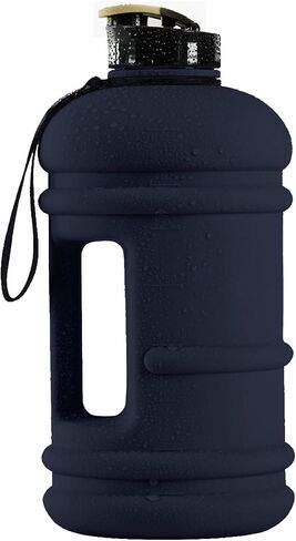 2.2L 75oz Half Gallon Water Jug Big Gym Sports Bottle Men Large Plastic Reusable Container with Handle Strap Measurements Marked Ecofriendly Leakproof Wide Mouth Drinking Fitness Outdoor in Saudi Arabia