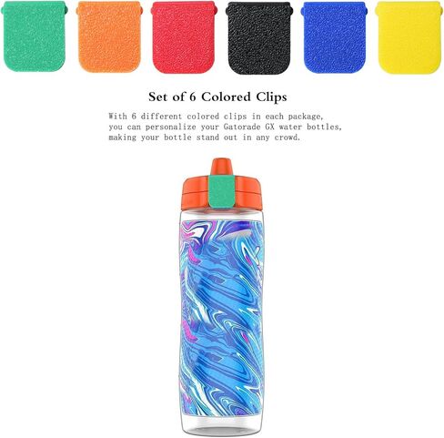 مشبك غطاء بديل متوافق مع زجاجة GX، ملحق موثوق متعدد الألوان لزجاجة GX (مجموعة من 6 ألوان) in Kuwait