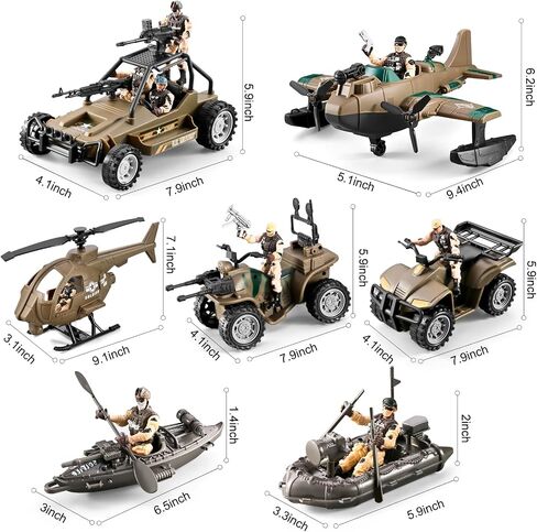 78-in-1 Army Men Boys Toys with Realistic Military Truck/Helicopter/Kayak Boat/Motorcycle/Army Men Action Figures and Weapon Gears, Army Toys Gift for Toddler Kids 4-7 8-12 Fun Birthday Party Favors in Saudi Arabia