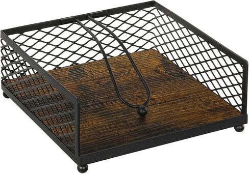 حامل مناديل لخشب الطاولة، حامل مناديل مسطح حديث مع ذراع مرجح، حامل مناديل للمناديل الورقية، حامل مناديل المزرعة للمطبخ، المطعم، الطعام، الهواء الطلق in Kuwait