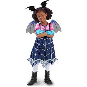 LOEL Little Girl Vampire Costume Boo-Tiful Pullover Dress with Headband Halloween Dress up