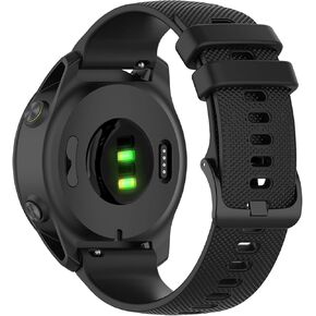 MOTONG for Garmin Forerunner 745 Replacement Band - Silicone Replacement Wrist Band Strap for Garmin Forerunner 745 with QuickFit(Silicone Black)