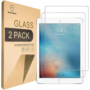 Mr.Shield [2-PACK] Designed For iPad 9.7" 2017 / iPad Pro 9.7 Inch/iPad Air/iPad Air 2 [Tempered Glass] Screen Protector [0.3mm Ultra Thin 9H Hardness 2.5D Round Edge] with Lifetime Replacement
